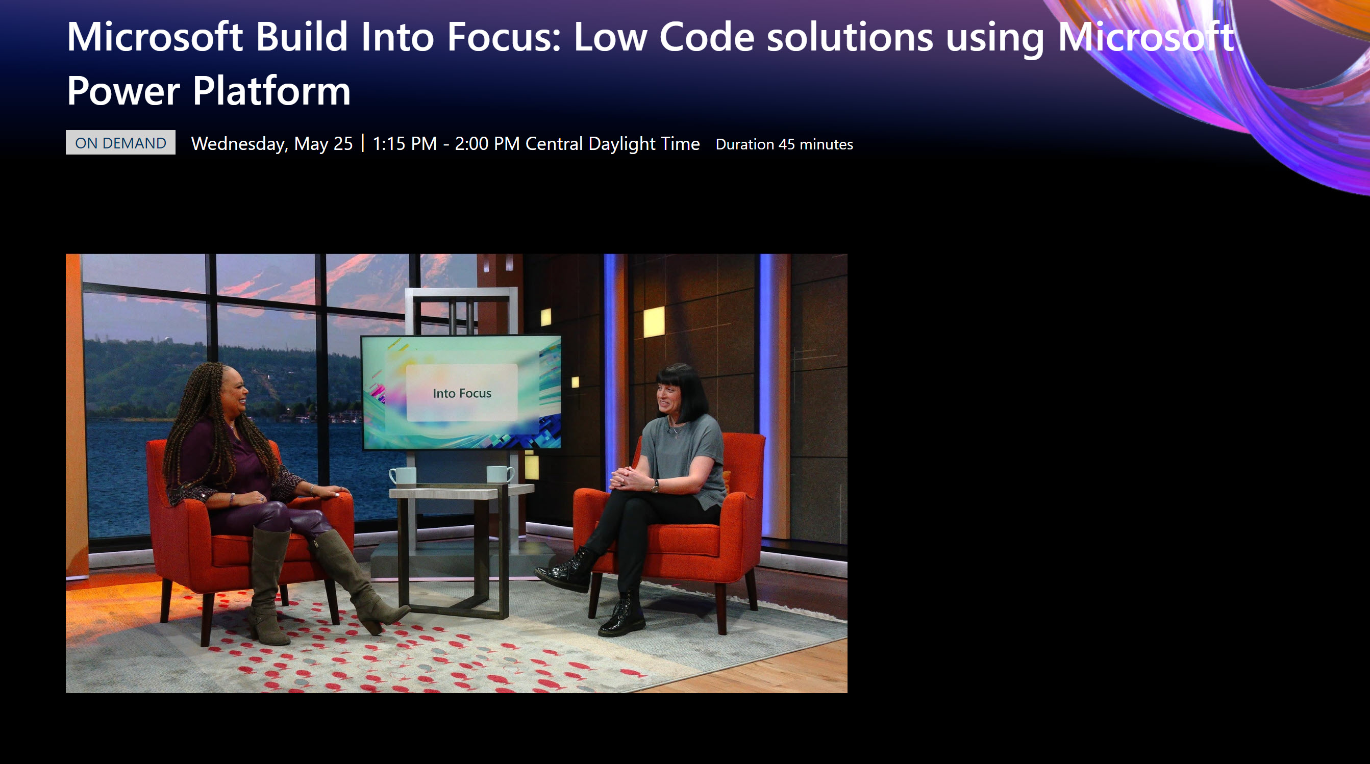 Microsoft Build Into Focus: Low Code solutions using Microsoft Power Platform